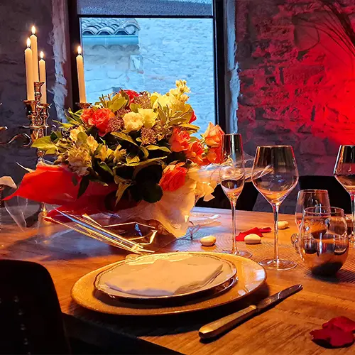 Repas gastronomique en Love room unique en France