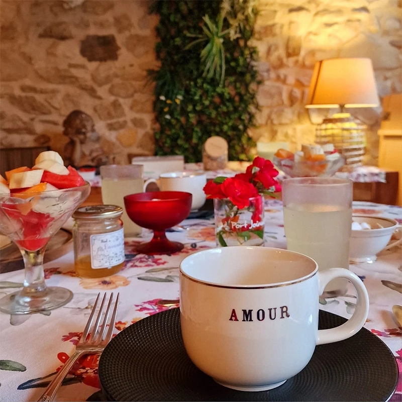 Petit déjeuner romantique