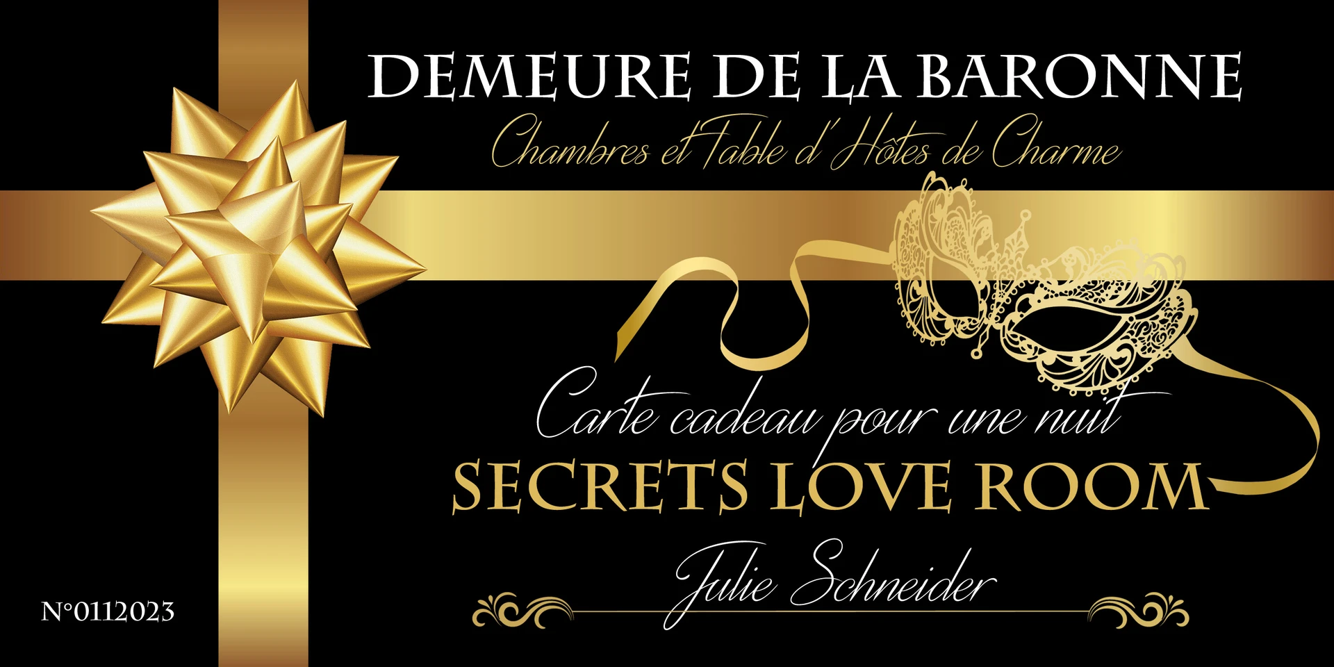 Carte cadeau Secrets Love Room