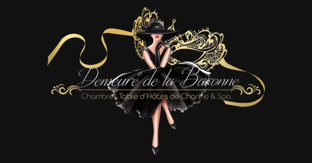 Logo de la Demeure de la Baronne sur fond noir