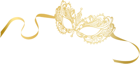 Masque de Venise féminin dégradé or