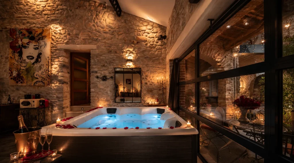 Suite romantique de luxe, love room haut de gamme en Occitanie Demeure de la Baronne